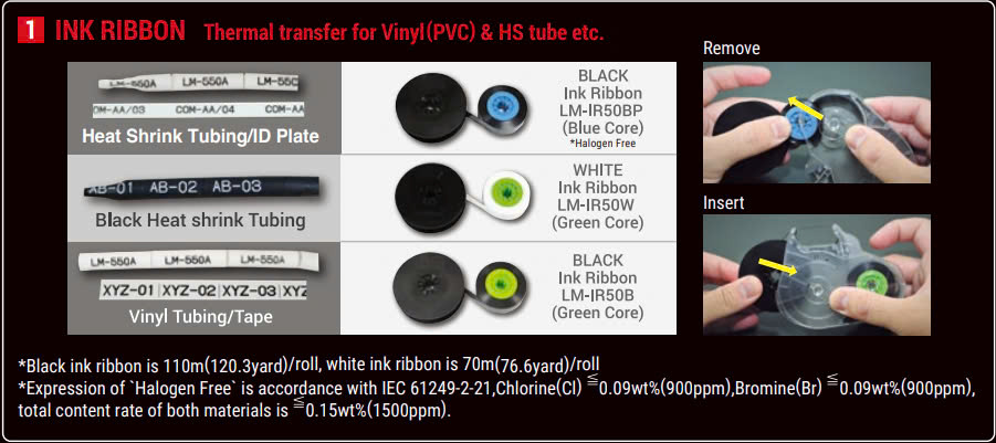 Mực in: Sử dụng in truyền nhiệt cho ống Vinyl (PVC) và ống HS, v.v