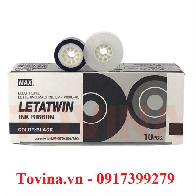 Mực in đầu cốt LM-IR300B-AS – đen, 12 mm × 50 m (máy MAX LM-390/380)