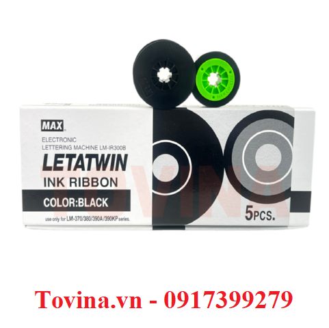Mực in đầu cốt LM-IR300B – đen, 12 mm × 50 m (máy MAX LM-390/380)