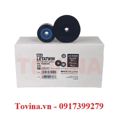 Mực in đầu cốt LM-IR50BP – đen, 12 mm × 110 m (máy MAX LM-550)