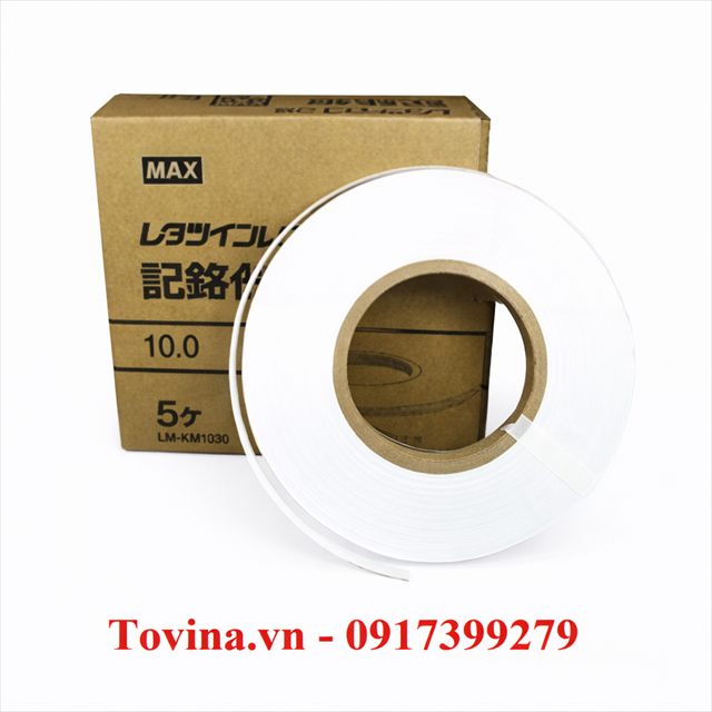Marker strip LM-KM410 khổ 10 mm × 25 m – đánh dấu cầu đấu (MAX)