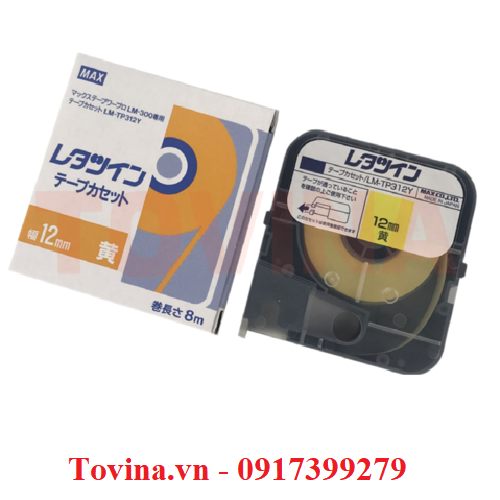 Nhãn vàng LM-TP309Y khổ 9 mm × 8 m (máy MAX LM-390/380)