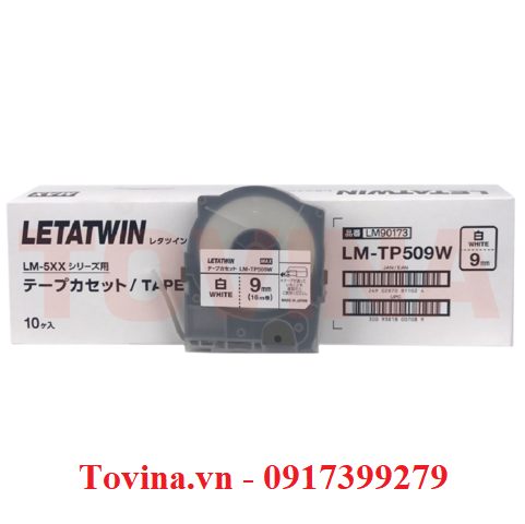 Nhãn trong suốt LM-TP509T khổ 9 mm × 8 m (máy MAX LM-550)