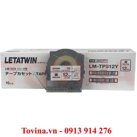 Nhãn vàng LM-TP509Y khổ 9 mm × 8 m (máy MAX LM-550)