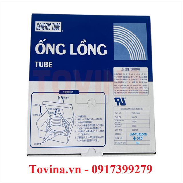 Ống lồng in đầu cốt LM-TU3100N phi 10,0 mm, cuộn 30 m