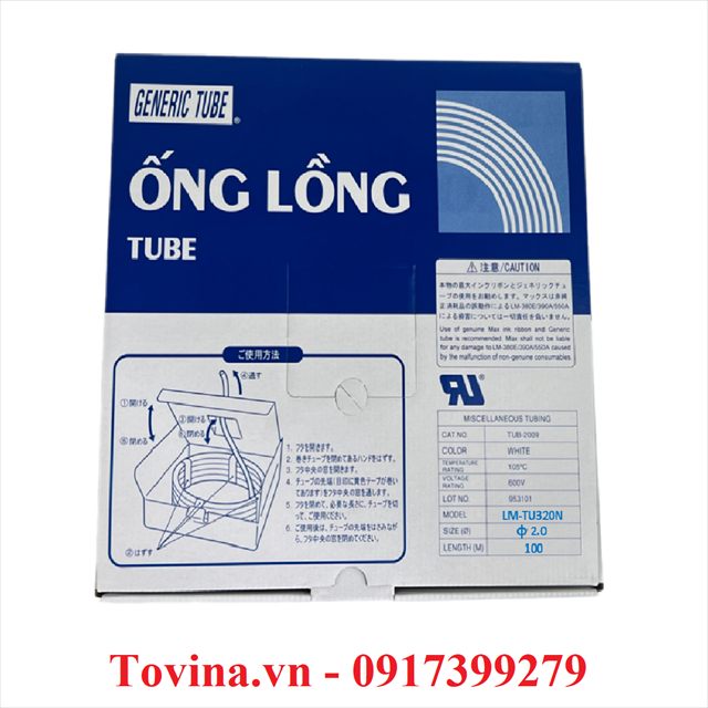 Ống lồng in đầu cốt LM-TU320N phi 2,0 mm, cuộn 100 m