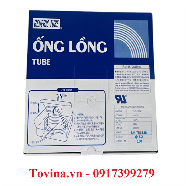 Ống lồng in đầu cốt LM-TU332N phi 3,2 mm, cuộn 100 m
