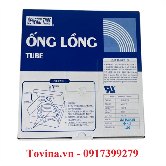 Ống lồng in đầu cốt LM-TU342N phi 4,2 mm, cuộn 100 m