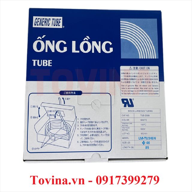 Ống lồng in đầu cốt LM-TU346N phi 4,6 mm, cuộn 85 m