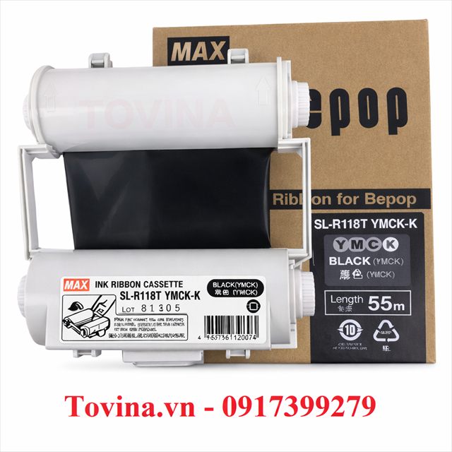 Mực màu đen SL-R118T YMCK - K (120mm, 55m)