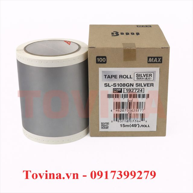 Nhãn bạc SL-S108GN 110mm × 15m cho MAX CPM-100