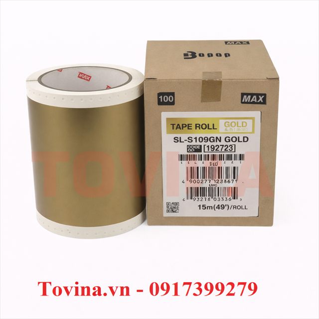 Nhãn vàng gold SL-S109GN 110mm × 15m cho MAX CPM-100