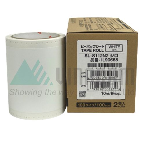 Nhãn trắng SL-S112NL khổ 110 mm × 15 m (máy in bế nhãn MAX CPM-100)