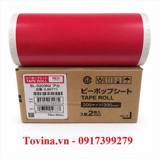 Nhãn đỏ SL-S203N2 205mm × 10m cho MAX CPM-200