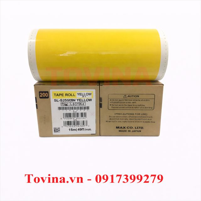 Nhãn vàng SL-S205GN 205mm × 15m cho MAX CPM-200