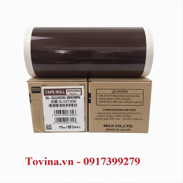 Nhãn nâu SL-S226GN 205mm × 15m cho MAX CPM-200