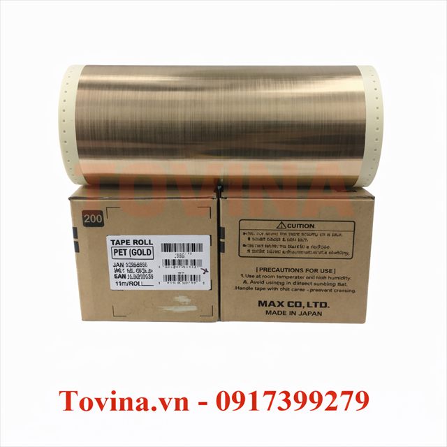 Nhãn vàng ánh kim SL-S264N 205mm × 15m cho MAX CPM-200