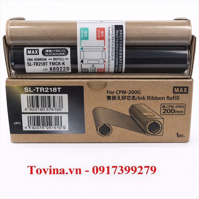 Lõi mực YMCK-K màu đen SL-TR218T (212mm, 50m)